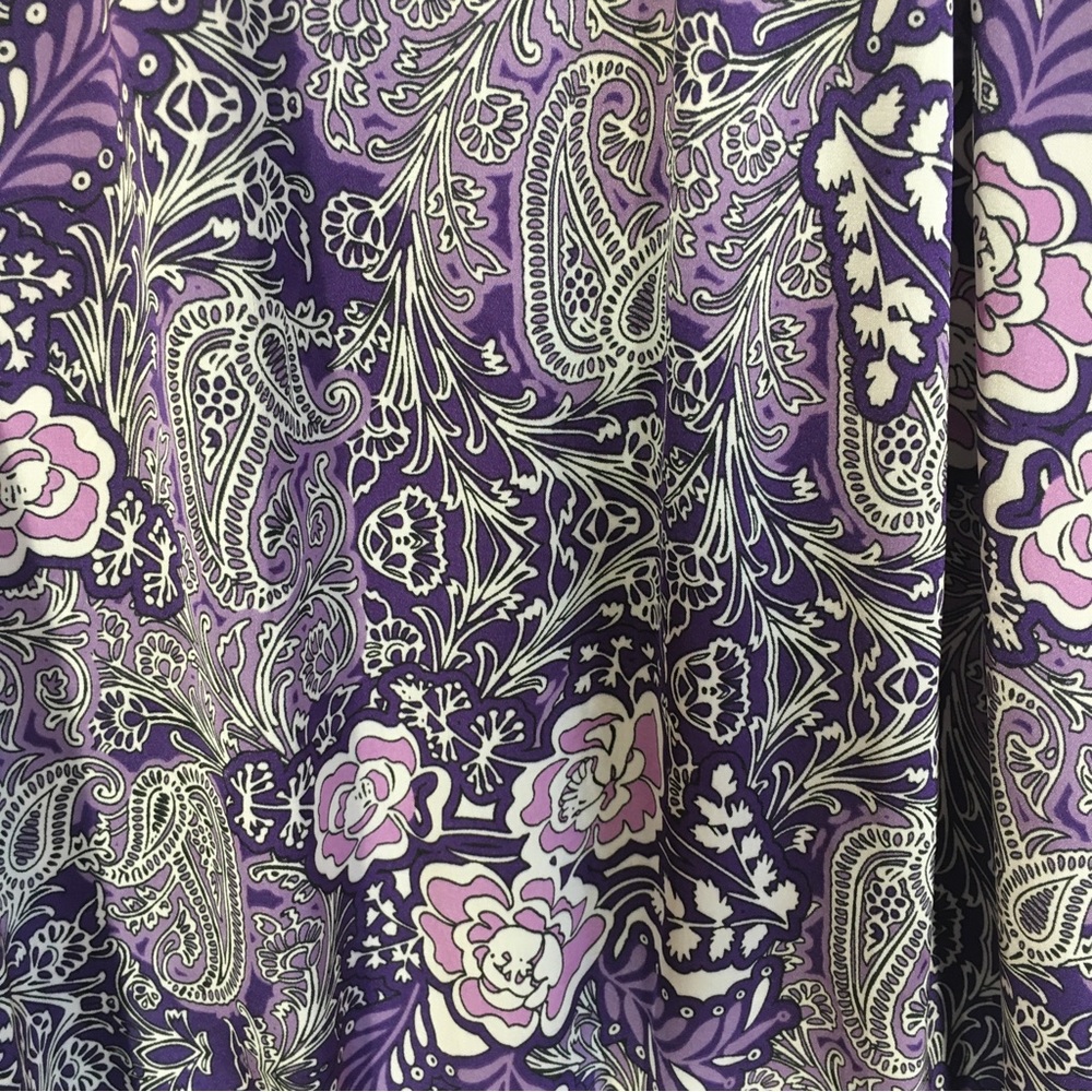 Apt. 9 Purple Paisley Patterned Sleeveless Blouse, Petite Large - Picture 6 of 13